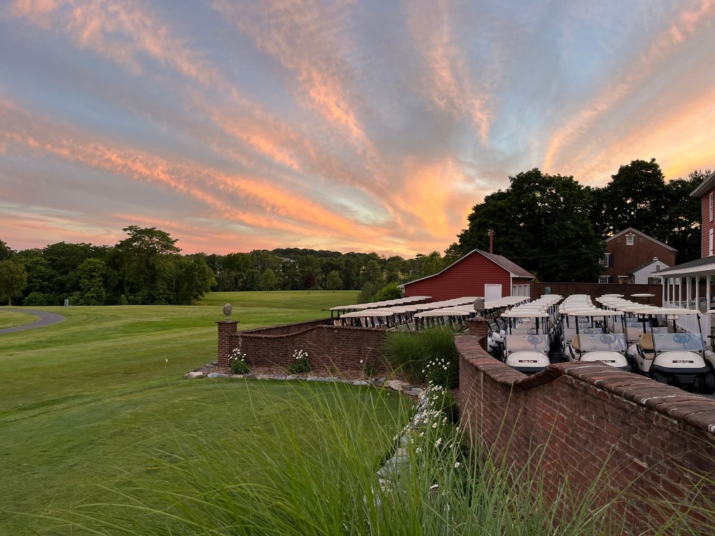 Club house parking section for the club carts